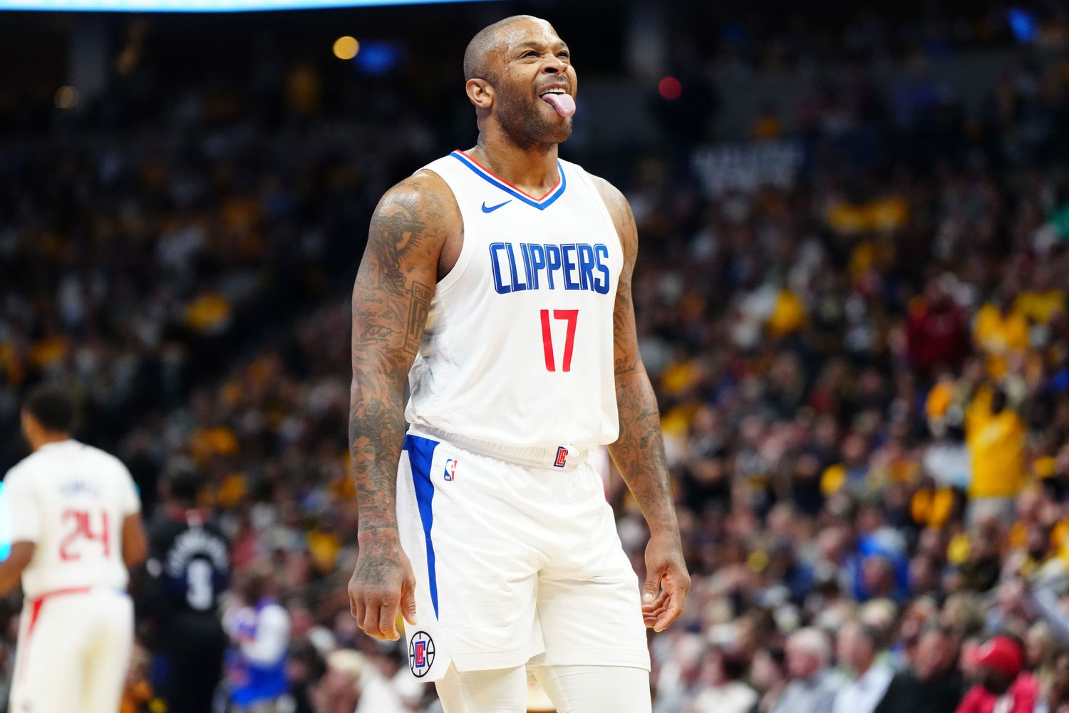 Tucker during the Clippers' 111-102 win over the Nuggets on Nov. 14, 2023.